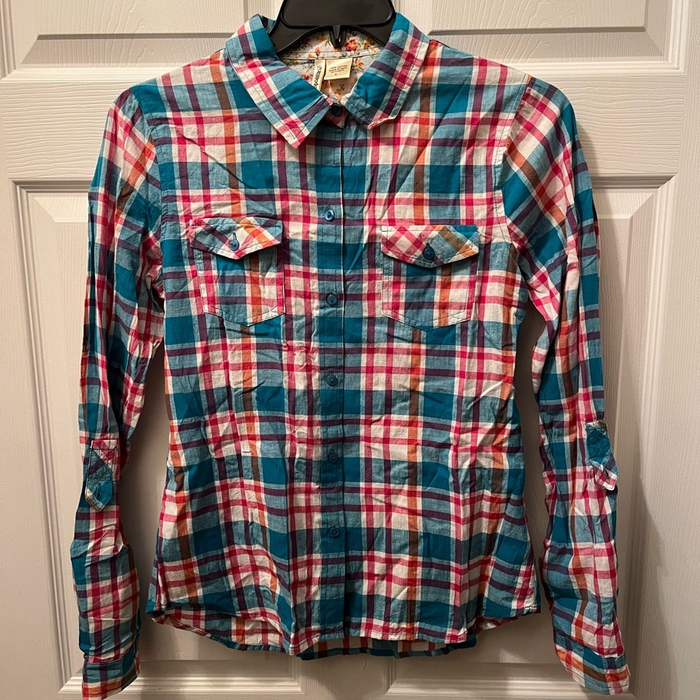 Passport plaid button down shirt